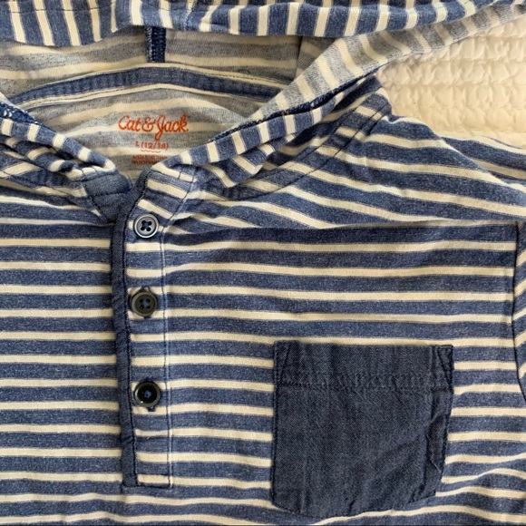 Cat & Jack striped jersey hoodie - Picture 2 of 3